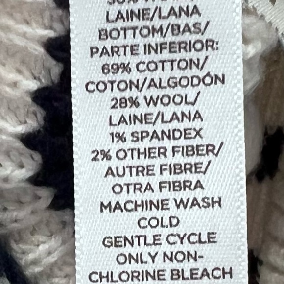 LOFT Monochrome Striped Knit Top S - Picture 6 of 6